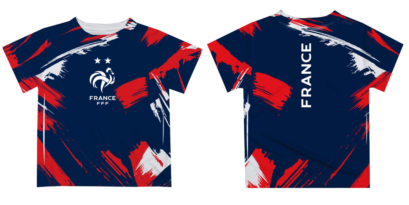 France National Team Impressions Artwork Boys Navy Short Sleeve Tee - Vive La Fête - Online Apparel Store