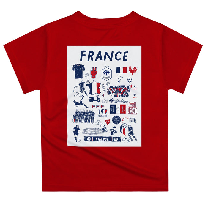 France National Team Impressions Artwork Boys Short Sleeve Tee - Vive La Fête - Online Apparel Store