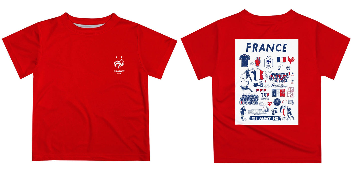 France National Team Impressions Artwork Boys Short Sleeve Tee - Vive La Fête - Online Apparel Store