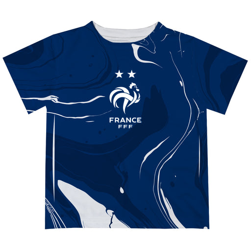 France National Team Marble Boys Game Day Navy Short Sleeve Tee