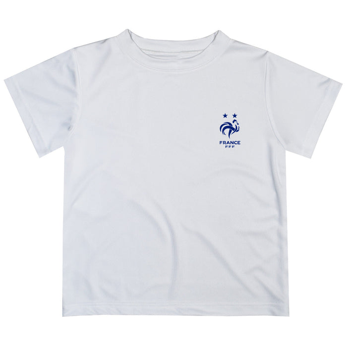 France National Team Impressions Artwork Boys White Short Sleeve Tee