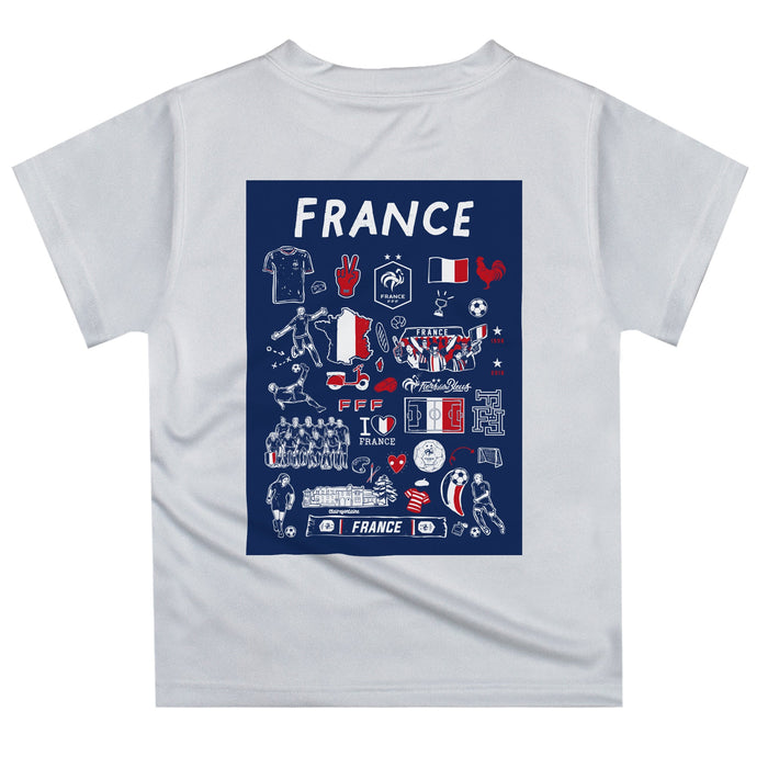 France National Team Impressions Artwork Boys Short Sleeve Tee - Vive La Fête - Online Apparel Store
