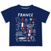 France National Team Front Impressions Artwork T-Shirt - Navy