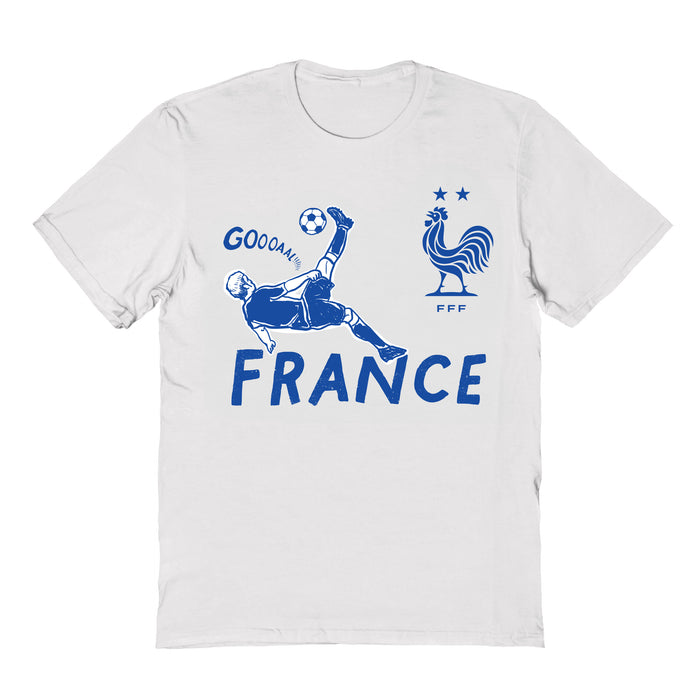 France National Team Impressions Artwork White Youth Cotton T-Shirt