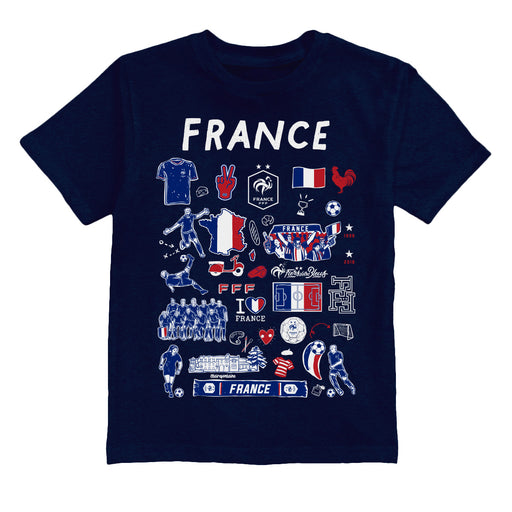 France National Team Front Impressions Artwork Navy Cotton T-Shirt