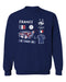 France National Team Womens Navy Cotton Crewneck Pullover Sweatshirt