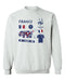 France National Team Womens White Cotton Crewneck Pullover Sweatshirt