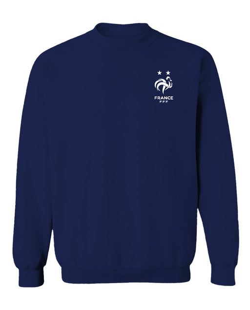 France National Team Womens Navy Cotton Crewneck Pullover Sweatshirt