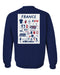 France National Team Womens Navy Cotton Crewneck Pullover Sweatshirt - Vive La Fête - Online Apparel Store