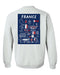 France National Team Womens Grey Cotton Crewneck Pullover Sweatshirt - Vive La Fête - Online Apparel Store