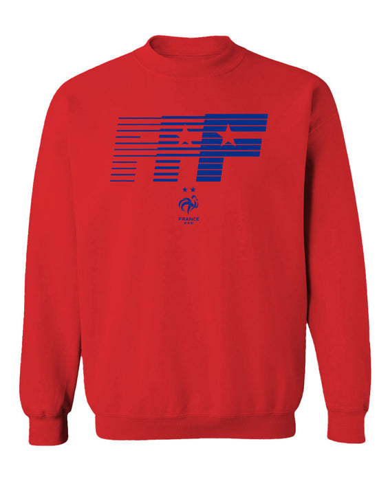France National Team Womens Red Cotton Crewneck Pullover Sweatshirt