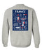 France National Team Womens Grey Cotton Crewneck Pullover Sweatshirt - Vive La Fête - Online Apparel Store