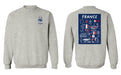 France National Team Womens Grey Cotton Crewneck Pullover Sweatshirt - Vive La Fête - Online Apparel Store