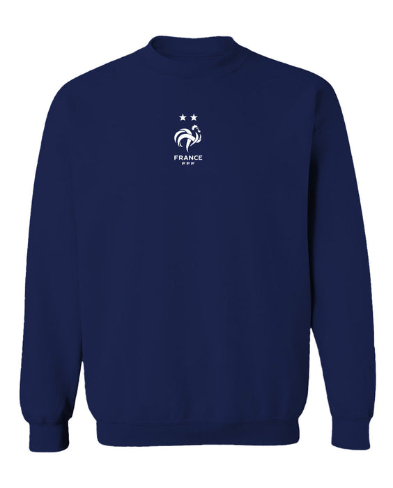 France National Team Womens Navy Cotton Crewneck Pullover Sweatshirt