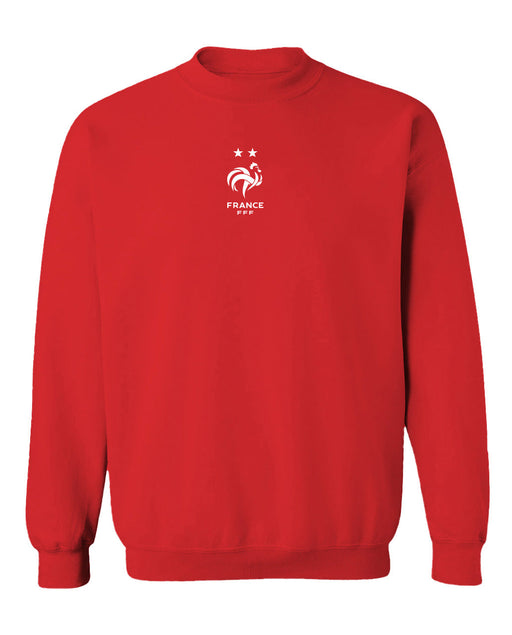 France National Team Womens Red Cotton Crewneck Pullover Sweatshirt