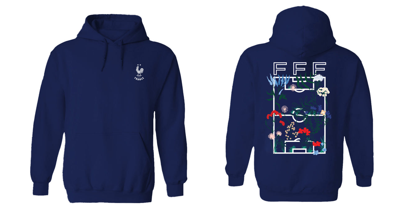 France National Team Womens Navy Cotton Pullover Hoodie