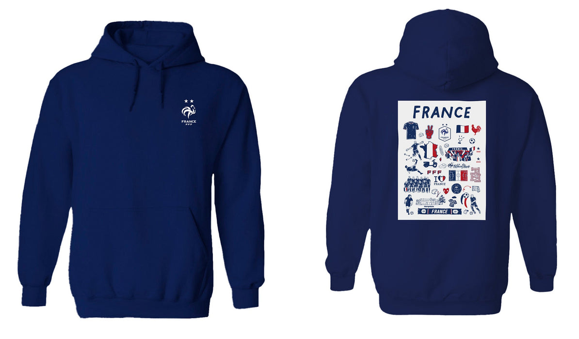 France National Team Womens Cotton Pullover Hoodie - Vive La Fête - Online Apparel Store