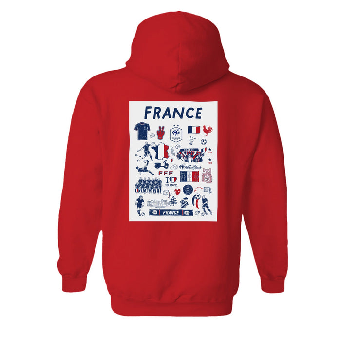 France National Team Womens Cotton Pullover Hoodie - Vive La Fête - Online Apparel Store