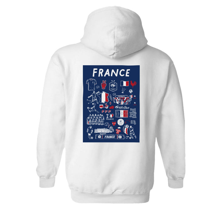France National Team Womens Cotton Pullover Hoodie - Vive La Fête - Online Apparel Store
