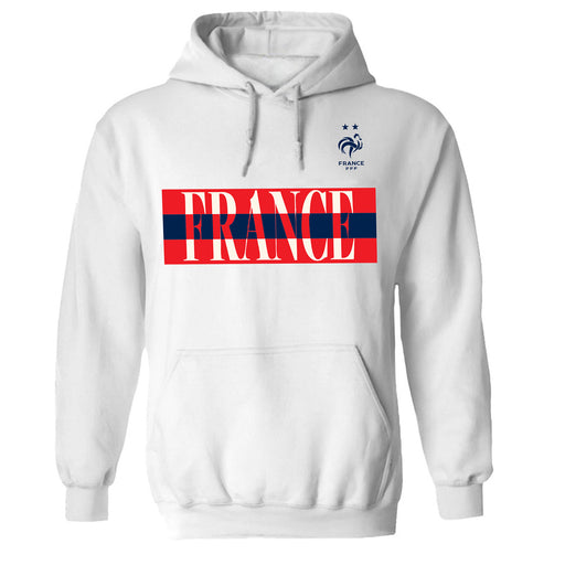France National Team Womens White Cotton Pullover Hoodie