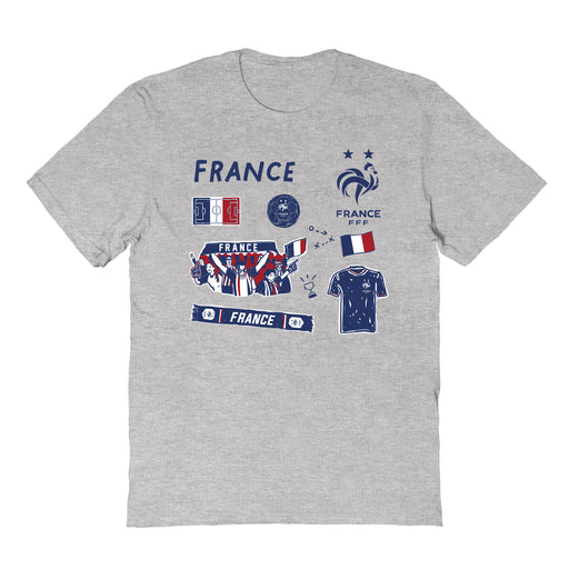 France National Team Womens Grey Cotton Tshirt