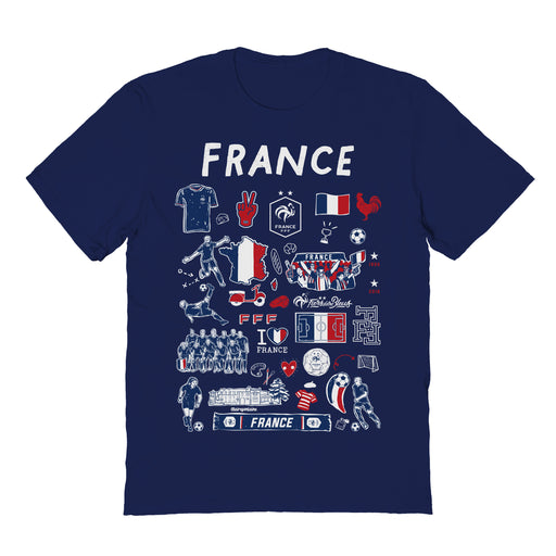 France National Team Womens Navy Cotton Tshirt