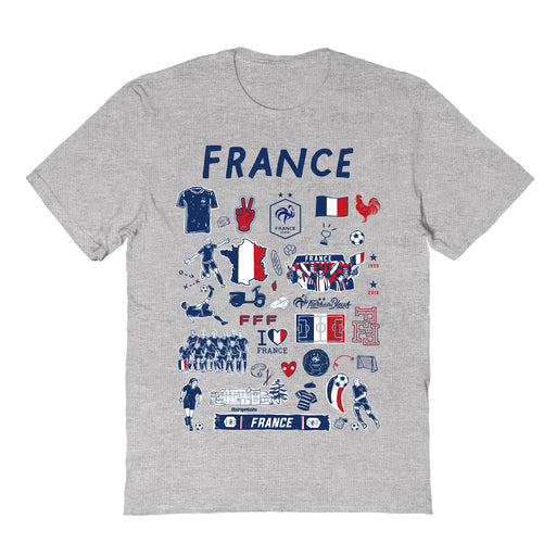 France National Team Womens Grey Cotton Tshirt