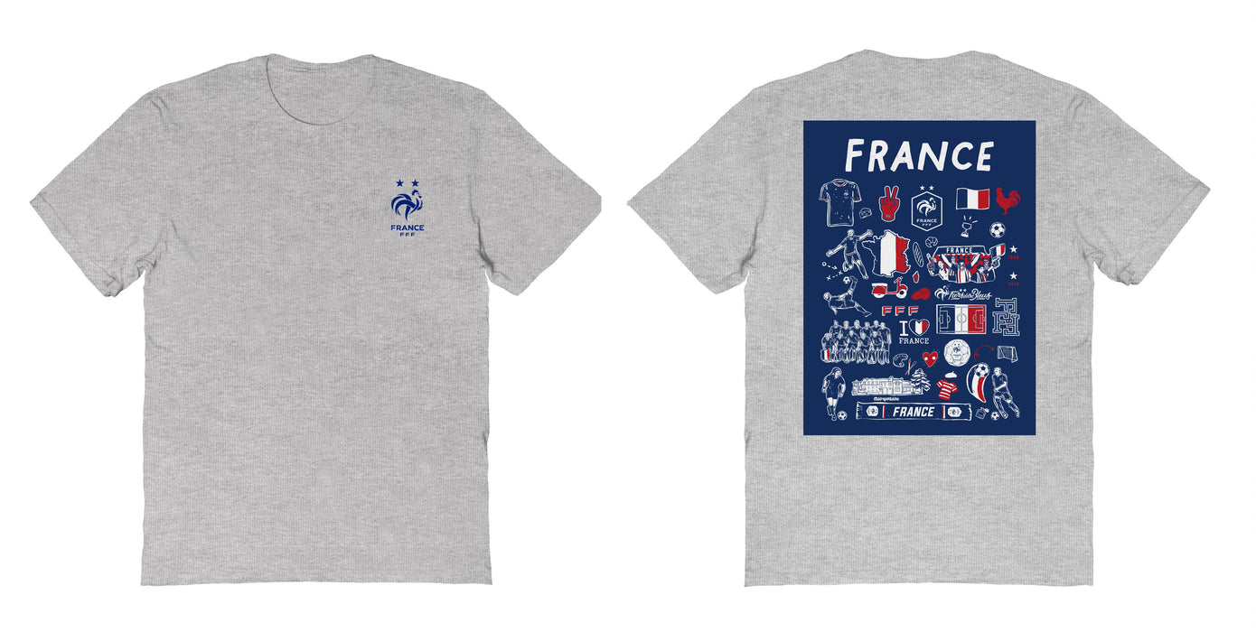 France National Team Womens  Cotton Impression Tshirt - Vive La Fête - Online Apparel Store