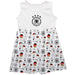 Germany National Soccer Team Girls Repeat Print Impressions White Sleeveless Tank Dress