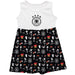 Germany National Soccer Team Girls Repeat Print Impressions Black Sleeveless Tank Dress