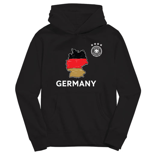 Germany National Soccer Team Youth Black Pullover Cotton Hoodie