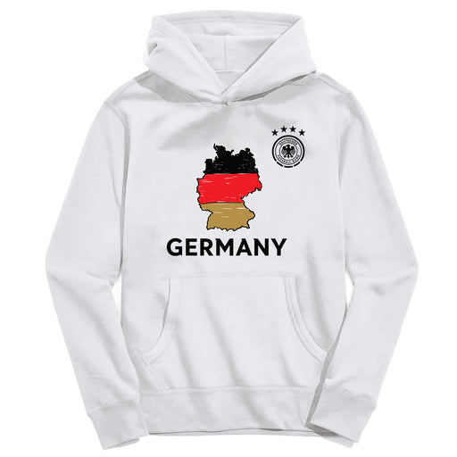 Germany National Soccer Team Youth White Pullover Cotton Hoodie