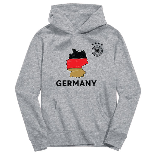 Germany National Soccer Team Youth Grey Pullover Cotton Hoodie