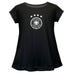 Germany National Soccer Team Girls Game Day Short Sleeve Black Top with Logo