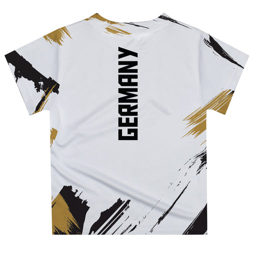 Germany National Soccer Team Paint Brush Boys Game Day White Short Sleeve Tee - Vive La Fête - Online Apparel Store