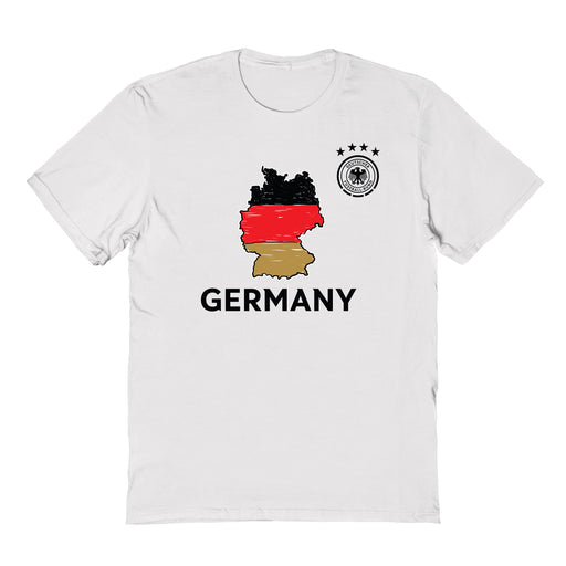 Germany National Soccer Team Impressions Artwork White Youth Cotton T-Shirt