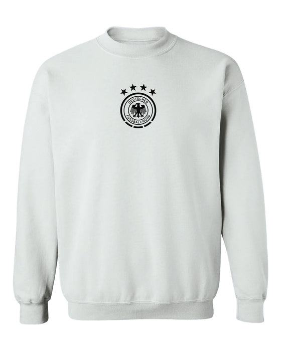 Germany National Soccer Team Womens Crewneck Pullover Sweatshirt White
