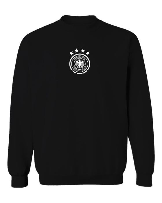 Germany National Soccer Team Womens Crewneck Pullover Sweatshirt Black