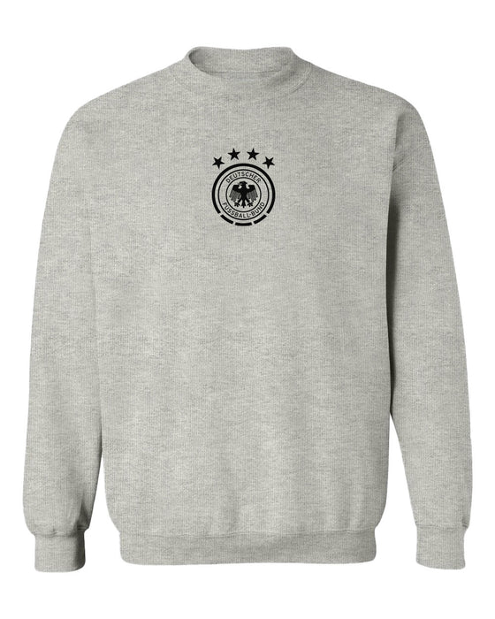 Germany National Soccer Team Womens Crewneck Pullover Sweatshirt Grey