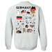 Germany National Soccer Team Impressions Artwork Women White Cotton Fleece Long Sleeve Crew Neck - Vive La Fête - Online Apparel Store
