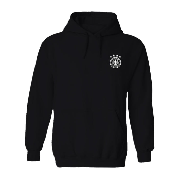 Germany National Soccer Team Impressions Artwork Women Black Cotton Fleece Long Sleeve Hoodie