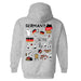 Germany National Soccer Team Impressions Artwork Women Black Cotton Fleece Long Sleeve Hoodie - Vive La Fête - Online Apparel Store
