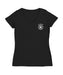 Germany National Soccer Team Women's V-neck Fitted Black Cotton T-Shirt