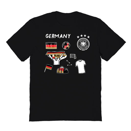 Germany National Soccer Team Womens Black Cotton Tshirt