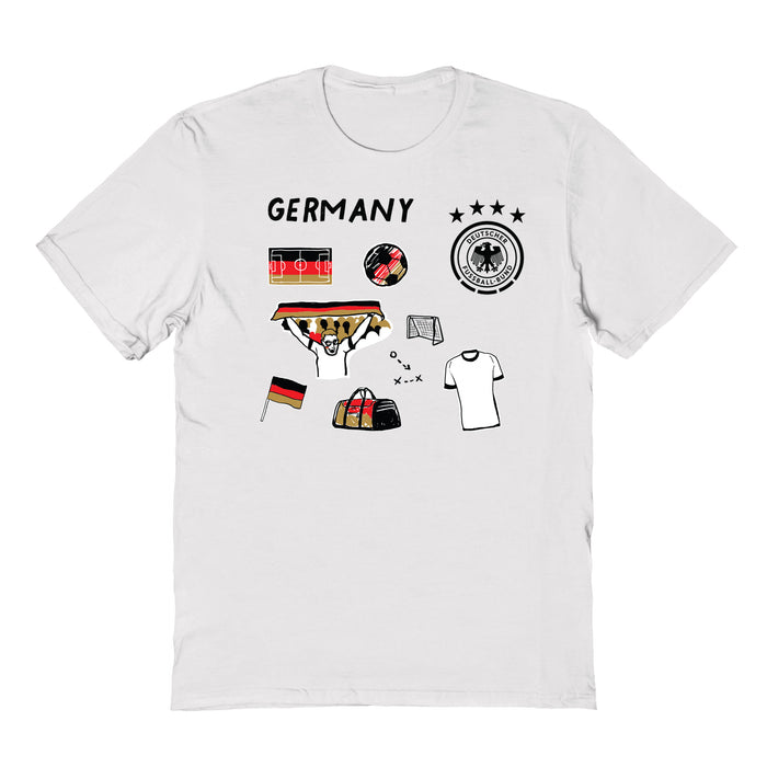 Germany National Soccer Team Womens White Cotton Tshirt
