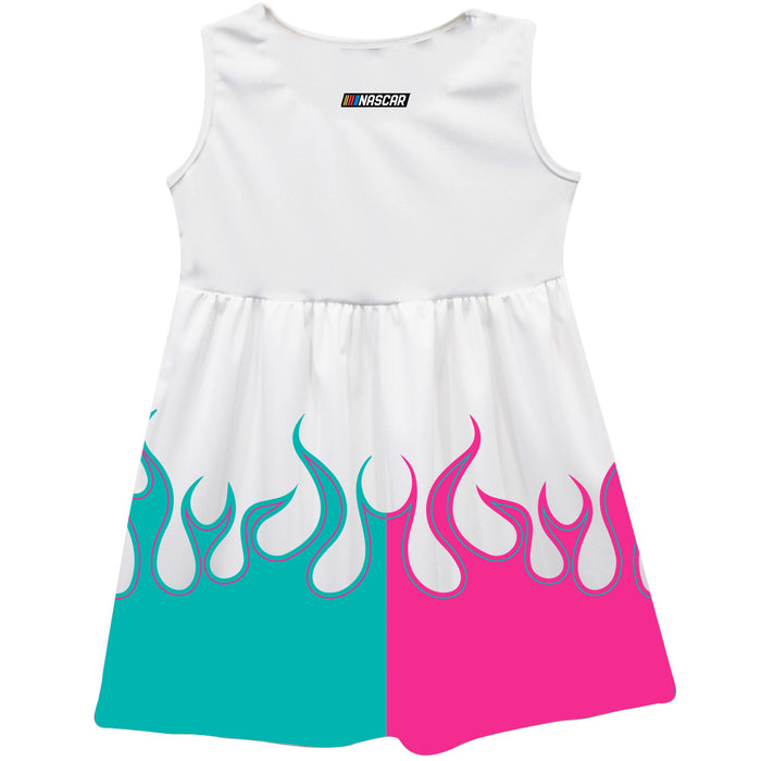 Homestead-Miami Speedway NASCAR Flames Tank Dress White