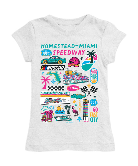 Homestead-Miami Speedway Girl´s Fitted Cotton T-shirt