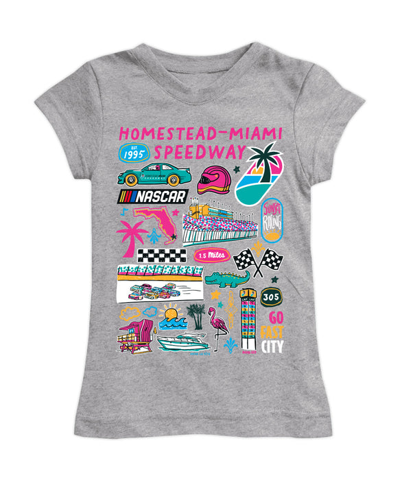 Homestead-Miami Speedway Girl´s Fitted Cotton T-shirt