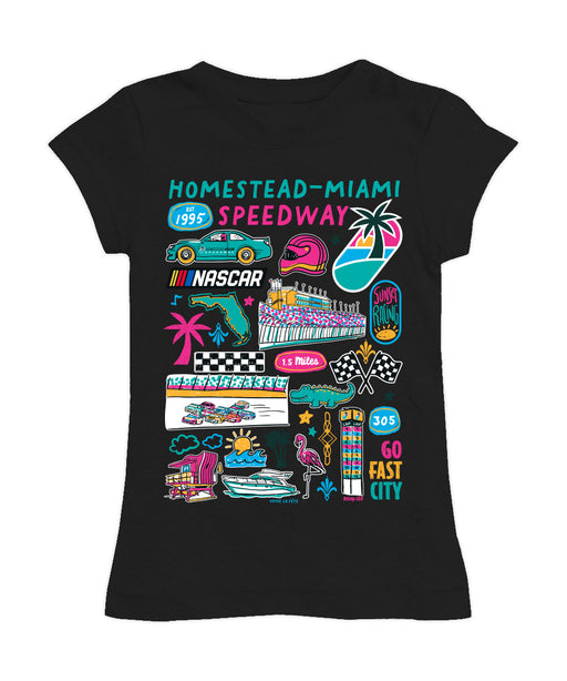 Homestead-Miami Speedway Girl´s Fitted Cotton T-shirt - Vive La Fête - Online Apparel Store