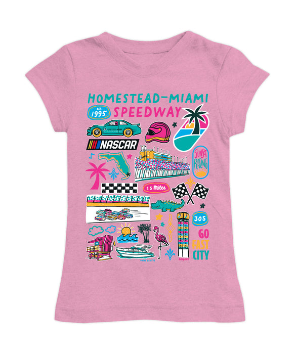 Homestead-Miami Speedway Girl´s Fitted Cotton T-shirt